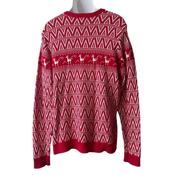 Blizzard Bay FA LA LA LLAMA with 3D Scarf Ugly  Christmas Sweater Size XL - Picture 3 of 5